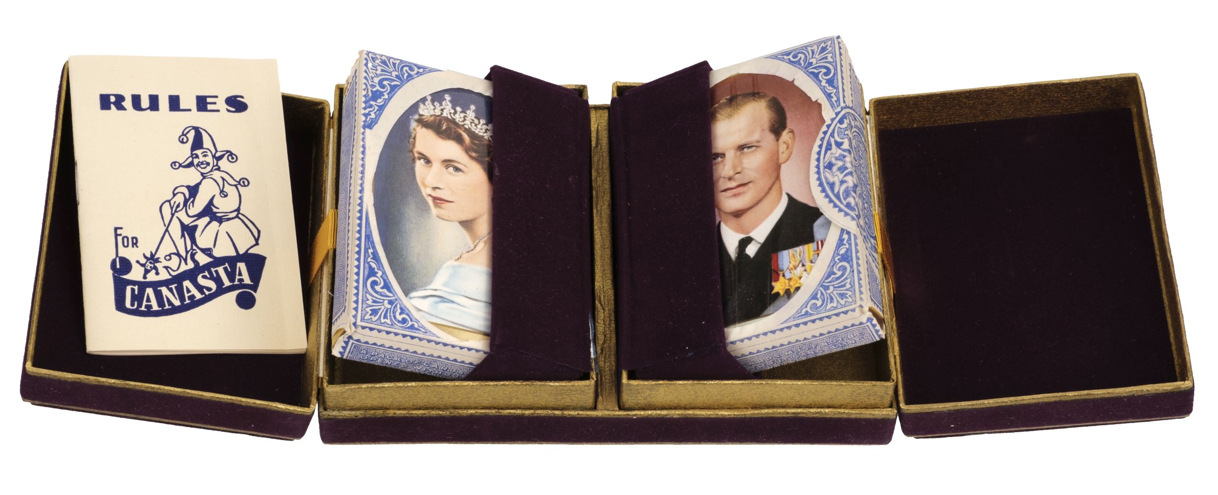 Royalty Playing Cards. Queen Elizabeth II Coronation commemorative playing cards, Alf Cooke, 1953