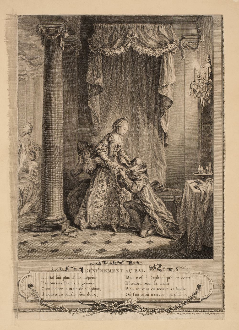 Duclos (Antoine Jean, 1745-1801). L’Événement au Bal, etching with burin, & 5 others