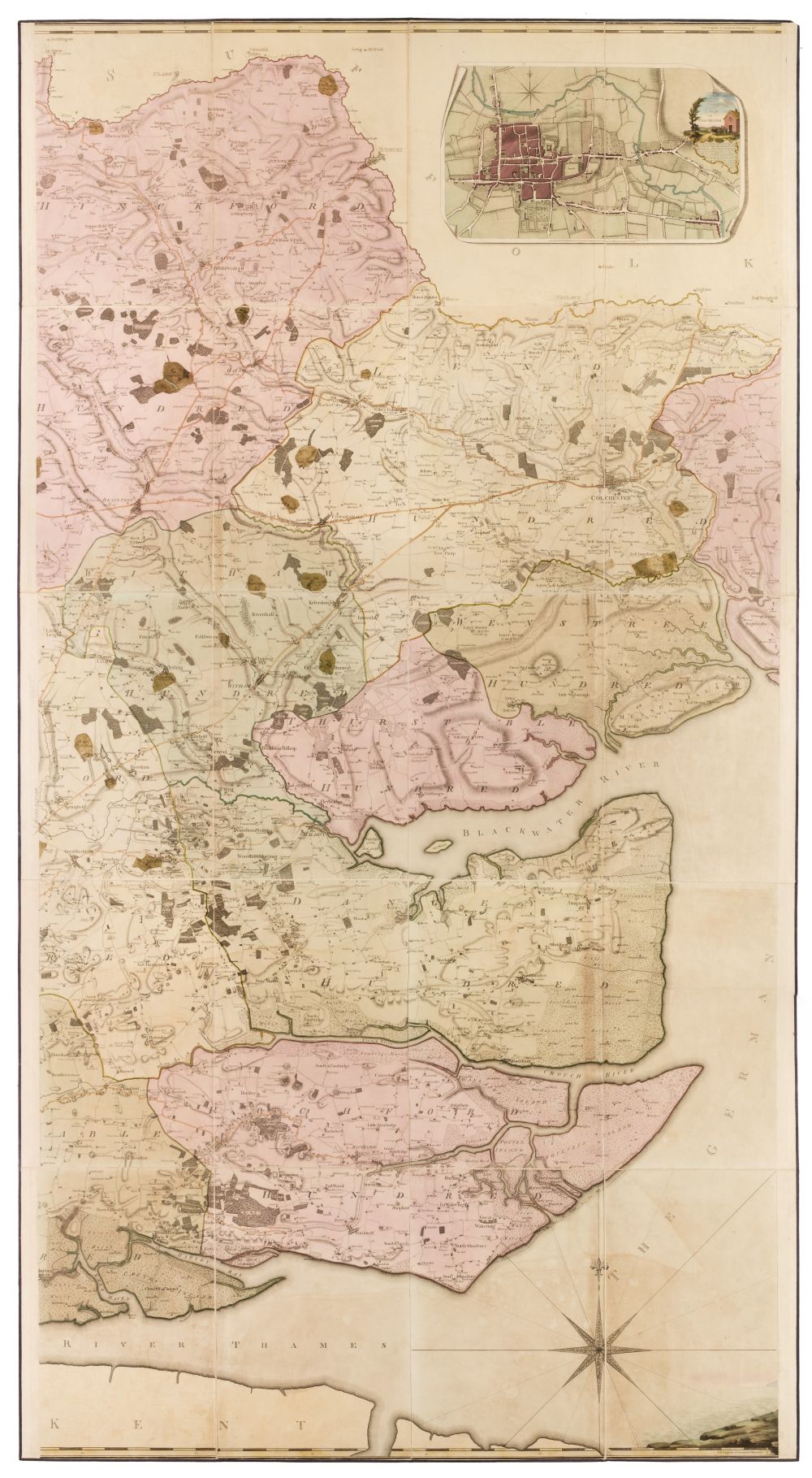 Essex. Essex. Chapman J. & Andre P.), A map of the County of Essex, from an actual Survey..., 1785 - Image 3 of 4