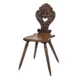 Card Table Chair. An unusual Victorian chair