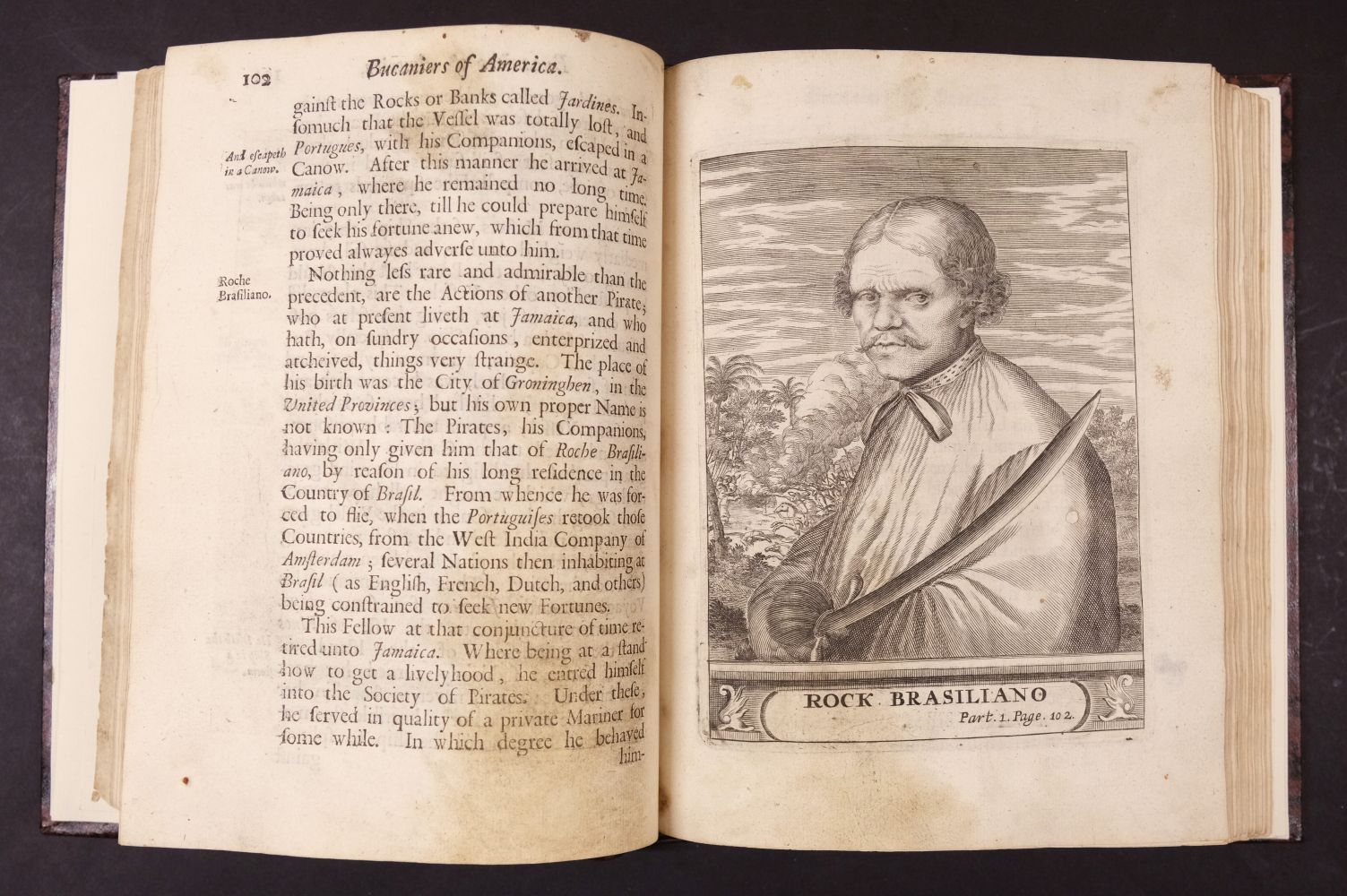 Exquemelin (Alexandre Olivier). Bucaniers of America, 1st edition, 3 parts [of 4], 1684 - Bild 7 aus 9