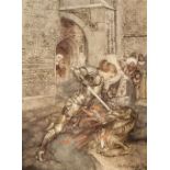 Rackham (Arthur, Illustrated). The Romance of King Arthur, 1917, & 7 others