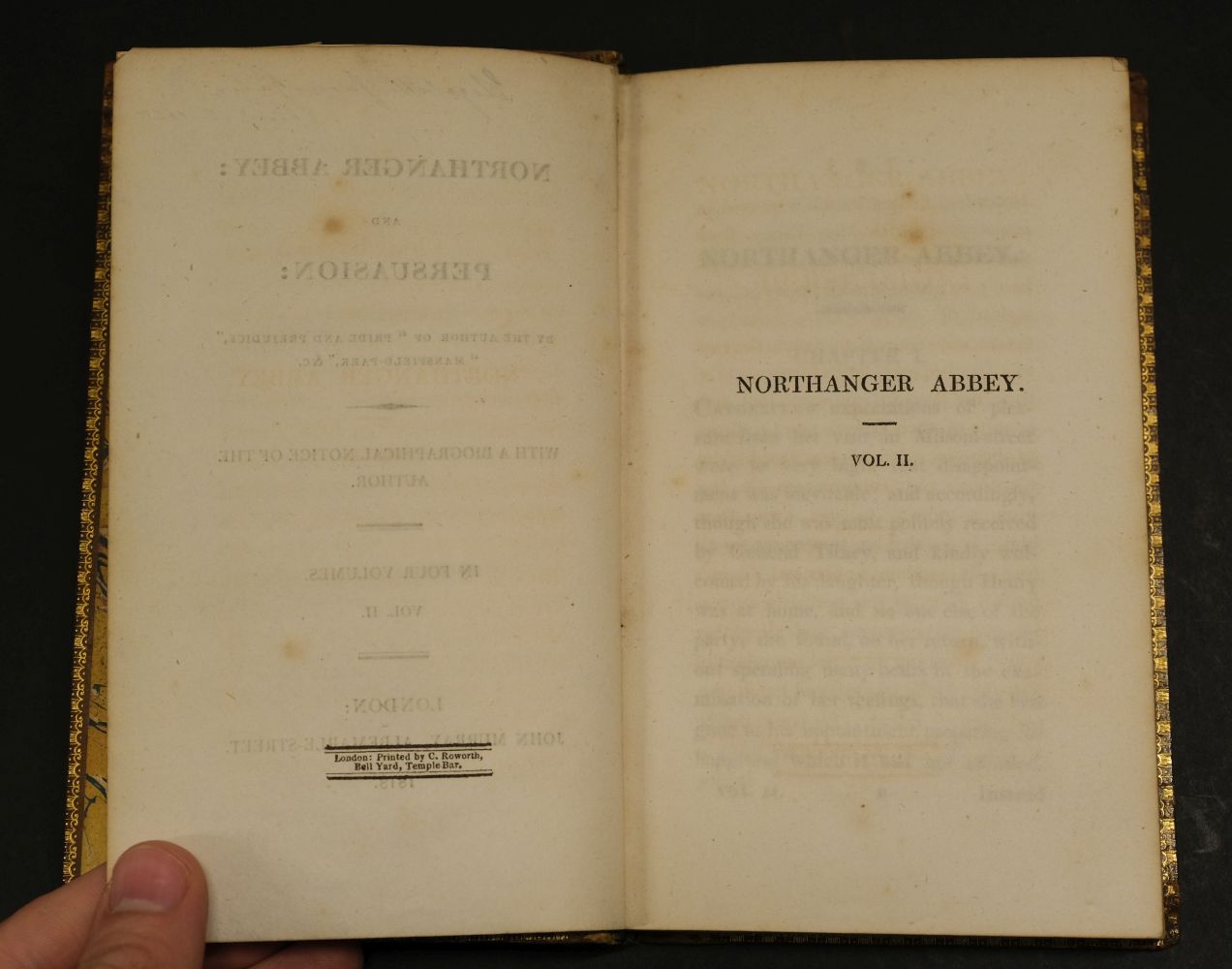 Austen, Jane. Northanger Abbey: and Persuasion. 4 volumes, 1st edition, John Murray, 1818 - Image 21 of 45