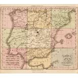 Spain & Portugal. Mentelle (Edme), Map of Spain and Portugal, John Stockdale, 1808