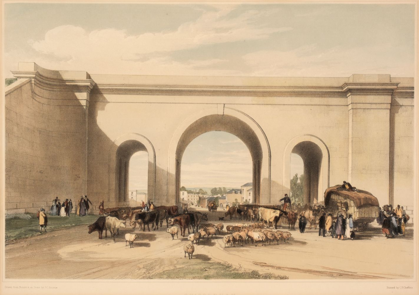 Bourne (John C.). A collection of 17 prints from 'The Great Western Railway', 1846