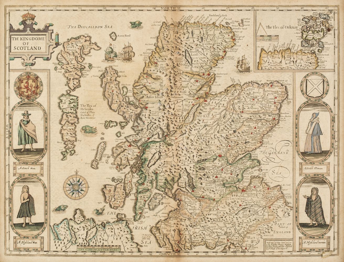 Scotland. Speed (John), The Kingdome of Scotland, Thomas Bassett & Richard Chiswell [1676]