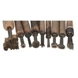 Decorative finishing tools. 23 brass decorative finishing tools