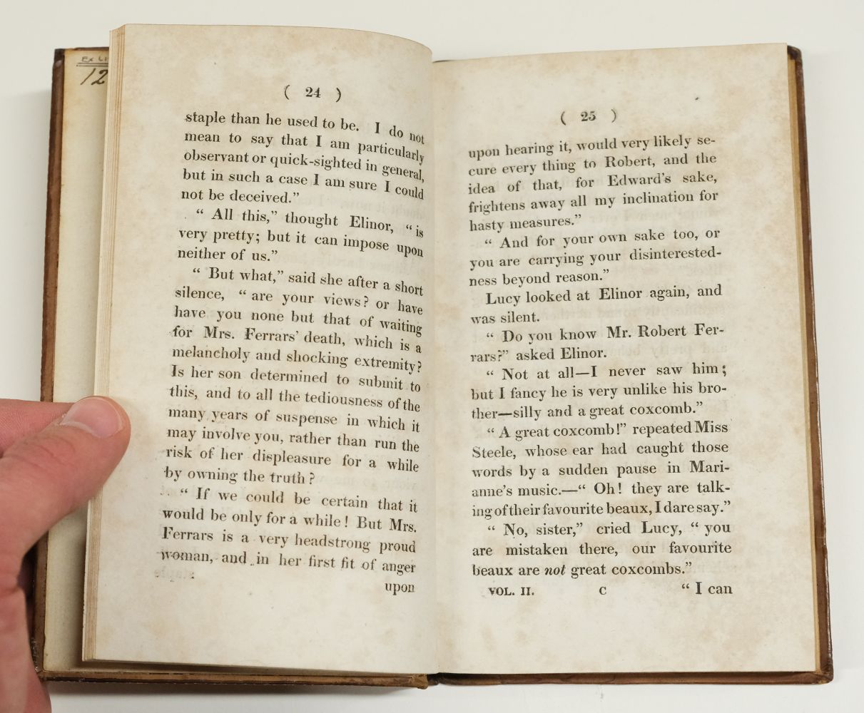 Austen, Jane. Sense and Sensibility: A Novel, 3 volumes, 1st edition, 1811 - Image 17 of 30
