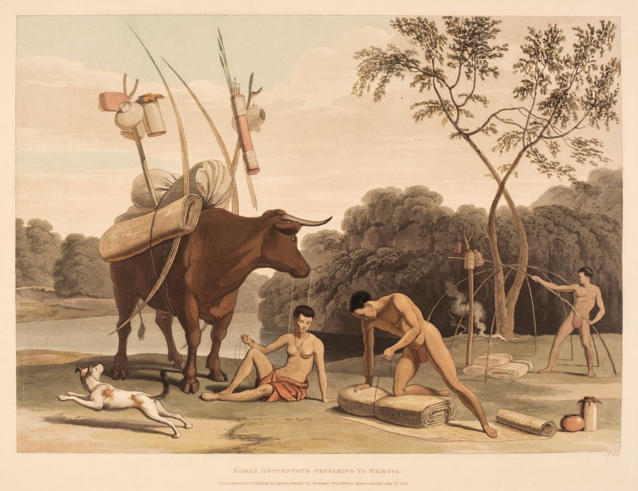 Daniell (Samuel). Four prints originally published in 'African Scenery and Animals', circa 1805