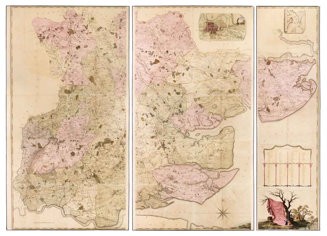 Essex. Essex. Chapman J. & Andre P.), A map of the County of Essex, from an actual Survey..., 1785