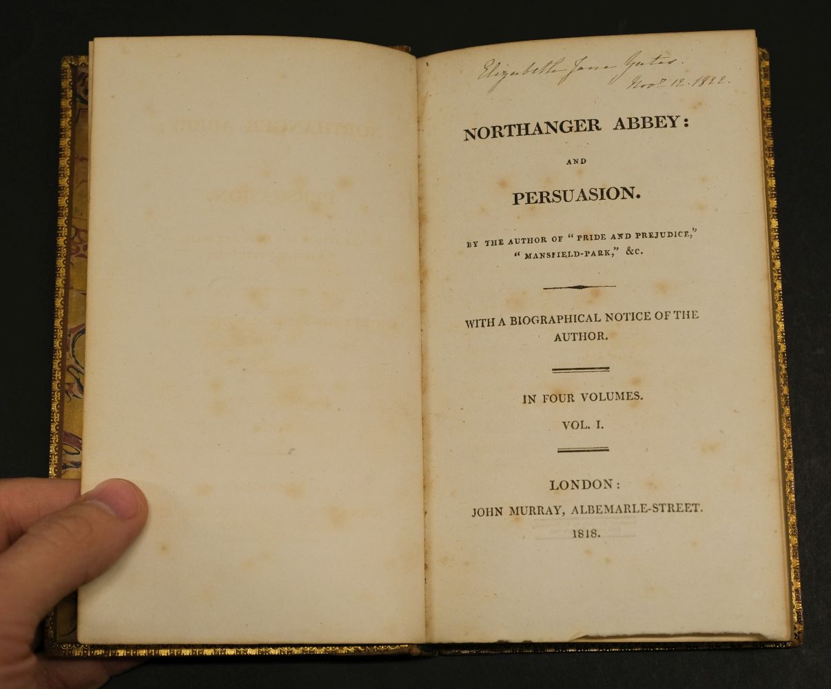 Austen, Jane. Northanger Abbey: and Persuasion. 4 volumes, 1st edition, John Murray, 1818 - Image 9 of 45