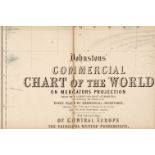 World. Johnston (W. & A.K., pub.), Johnstons' Commercial Chart of the World ..., circa 1890