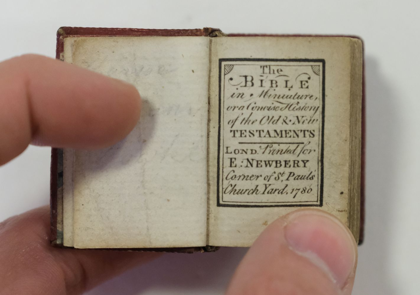 Miniature Bibles. The Bible in Miniature, for E. Newbery, 1780, & 1 other - Image 7 of 8