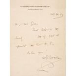Wells (Herbert George, 1866-1946). Autograph Letter Signed, 'H.G. Wells', 24 November 1934