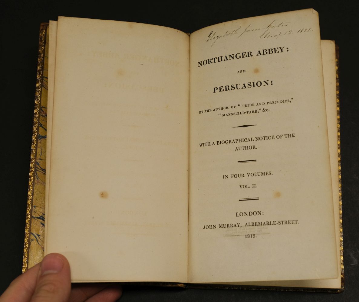 Austen, Jane. Northanger Abbey: and Persuasion. 4 volumes, 1st edition, John Murray, 1818 - Image 20 of 45