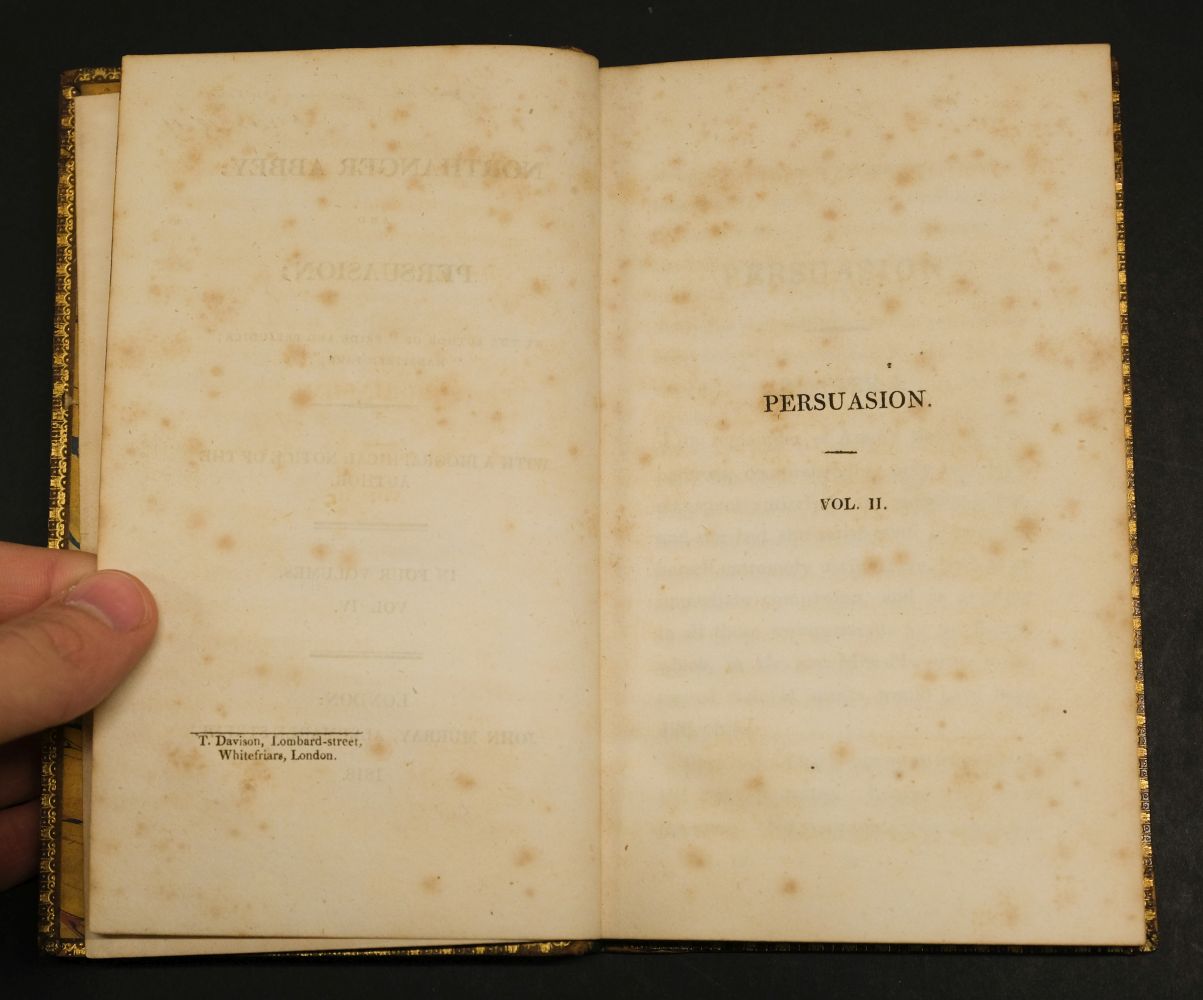 Austen, Jane. Northanger Abbey: and Persuasion. 4 volumes, 1st edition, John Murray, 1818 - Image 41 of 45