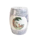 A CHINESE CERAMIC GARDEN BARREL SEAT