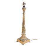 A BRONZE TABLE LAMP BASE