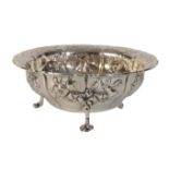 A VICTORIAN SILVER FRUIT BOWL