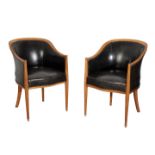 A PAIR OF TUB CHAIRS