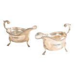 A PAIR OF SILVER SAUCE BOATS