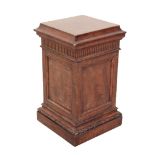 AN EDWARDIAN MAHOGANY WASTE-PAPER BIN