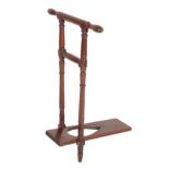 A VICTORIAN MAHOGANY FREESTANDING BOOT JACK