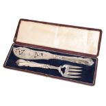 EDWARDIAN SILVER PLATED FISH SERVERS