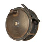 J.E. MILLER OF LEEDS: AN ALL BRASS SALMON FLY FISHING REEL