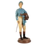 A 1960'S PLASTER CAST MODEL OF A JOCKEY (Lester Piggot)