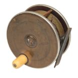 MALLOCHS OF PERTH: A BRASS AND BAKELITE SALMON REEL