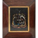 A VICTORIAN PAINTED CREST