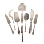 A COLLECTION OF SILVER AND SILVER PLATED CUTLERY