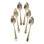 A SET OF SIX GEORGE III SILVER SPOONS