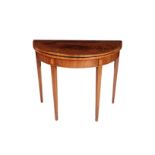 A GEORGE III MAHOGANY CARD TABLE