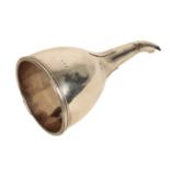 A GEORGE III SILVER WINE FUNNEL