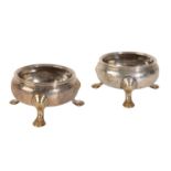 A PAIR OF GEORGE II SILVER SALTS