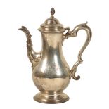 A GEORGE III SILVER COFFEE POT