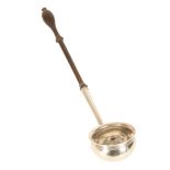 A SILVER TODDY LADLE