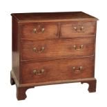 A GEORGE III MAHOGANY CHEST OF DRAWERS