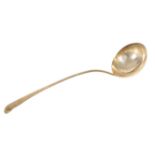 A GEORGE III SILVER LADLE,