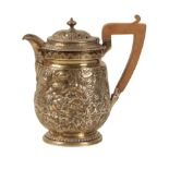 A VICTORIAN SILVER COFFEE POT