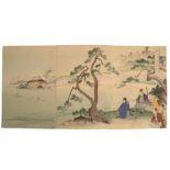 YOSHU CHIKANOBU (1838-1912) Fishing, from the series of The Outer Palace of Chiyoda