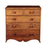 A VICTORIAN MAHOGANY CHEST OF DRAWERS