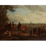 ASCRIBED TO ADAM FRANS VAN DER MEULEN (1632-1690) Cavalry approaching a town in the Low Countries