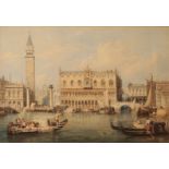 SAMUEL PROUT (1783-1852) A view of the Doge's Palace and the Piazetta, Venice