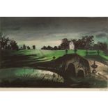 *JOHN PIPER (1903-1992) 'The Oxford Bridge and Boycott Pavilion, Stowe'