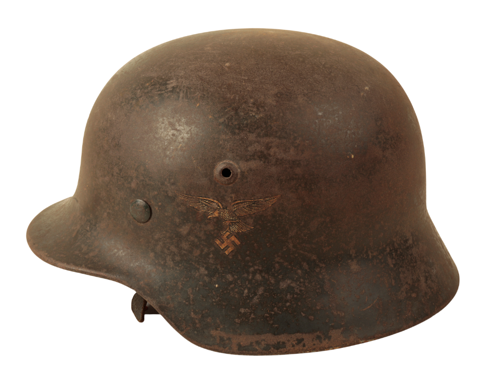 A WWII GERMAN M35 DOUBLE DECAL LUFTWAFFE HELMET - Image 2 of 6
