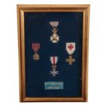 A SET OF FRAMED MEDALS AWARDED TO JEAN JACQUES DUMON STANSBY