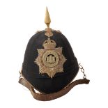 A DEVONSHIRE REGIMENT 1ST BATTALION VOLUNTEERS BLUE CLOTH HELMET